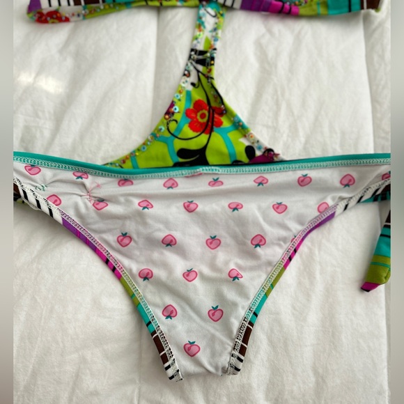 Colombian Beaded, Crochet, & Double Sided One piece Bathingsuit Size Small 4/6 - Picture 9 of 9